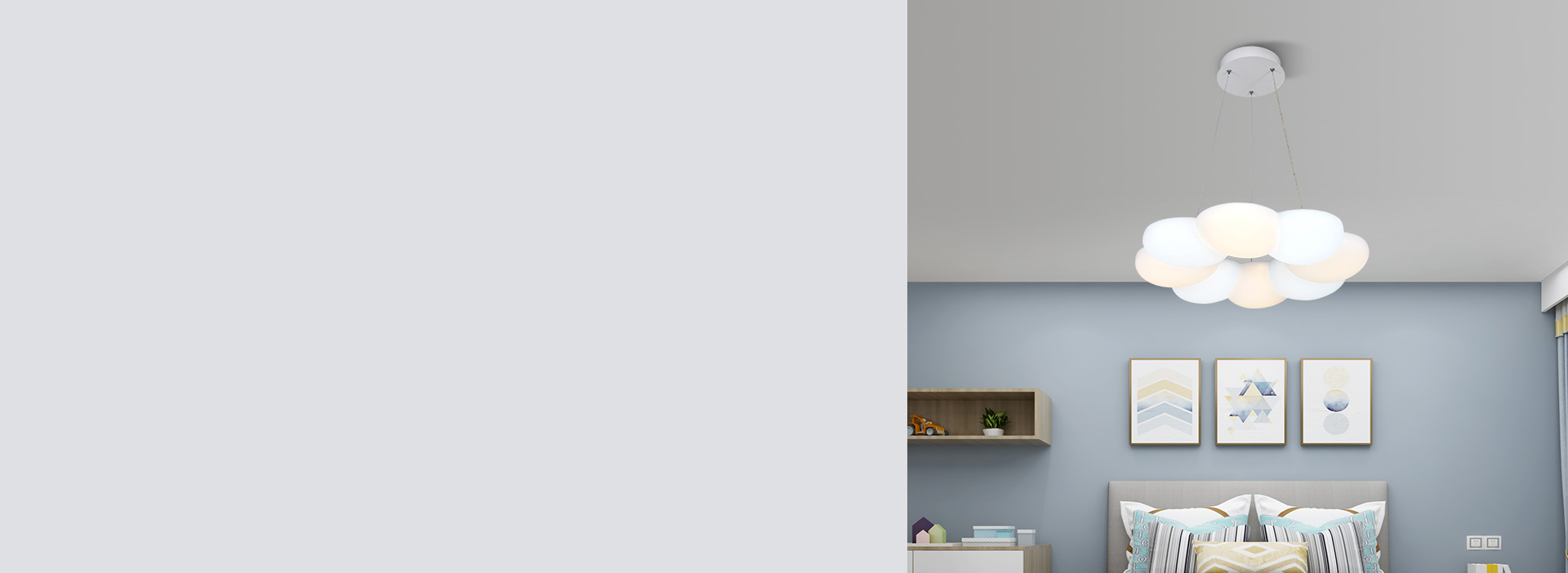 卧室：陪你快乐地入睡 抬头看见花朵般的...