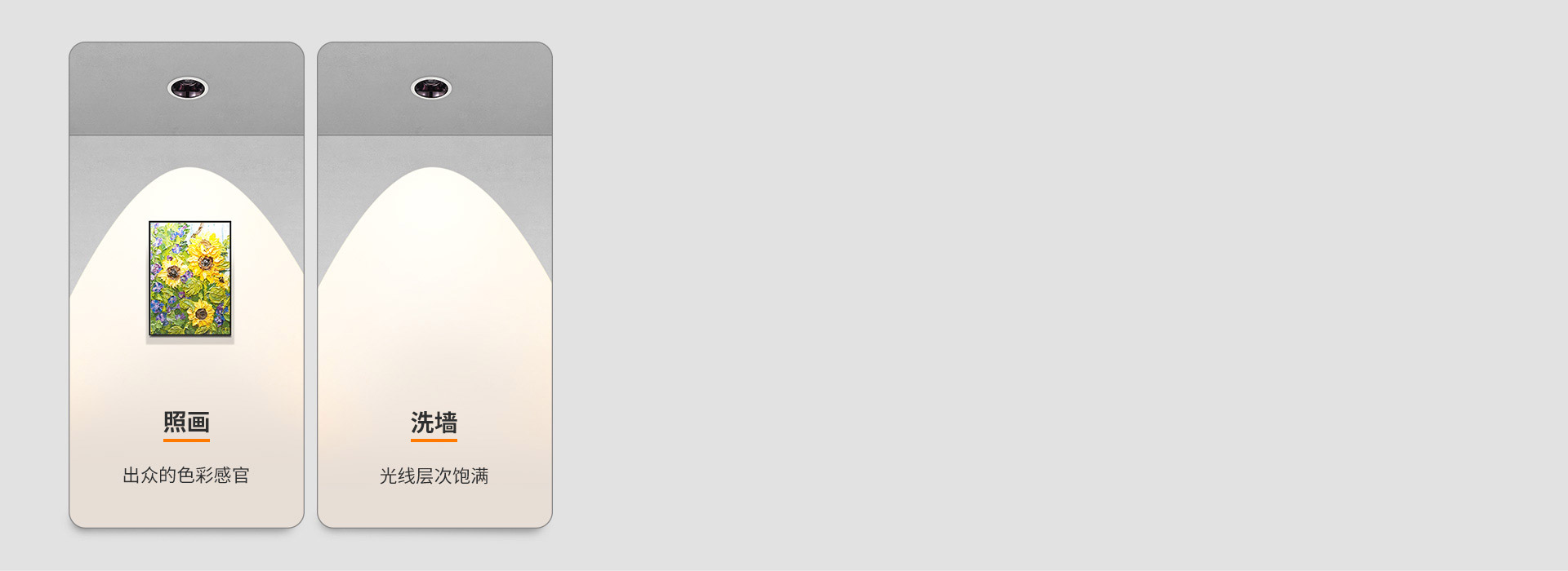 45°光束角柔美动人 洗墙照画质感出色...