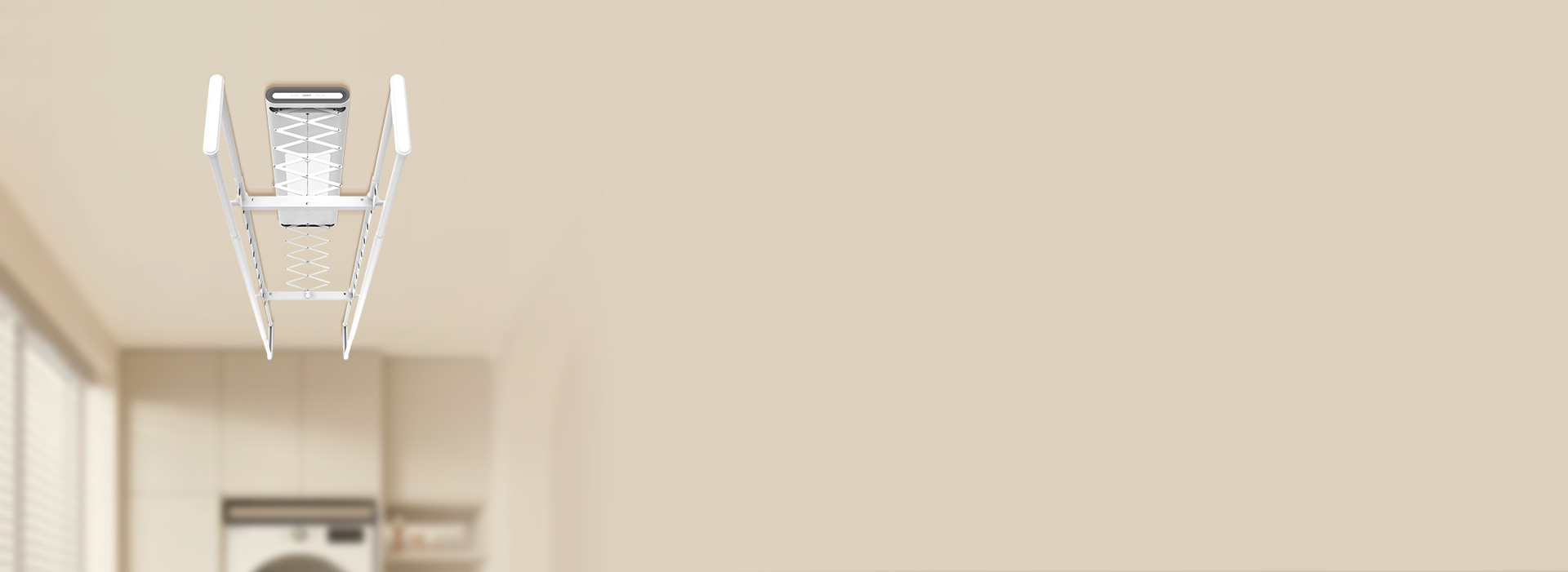 是智能晾衣架，也是装饰品 轻奢极地白，...