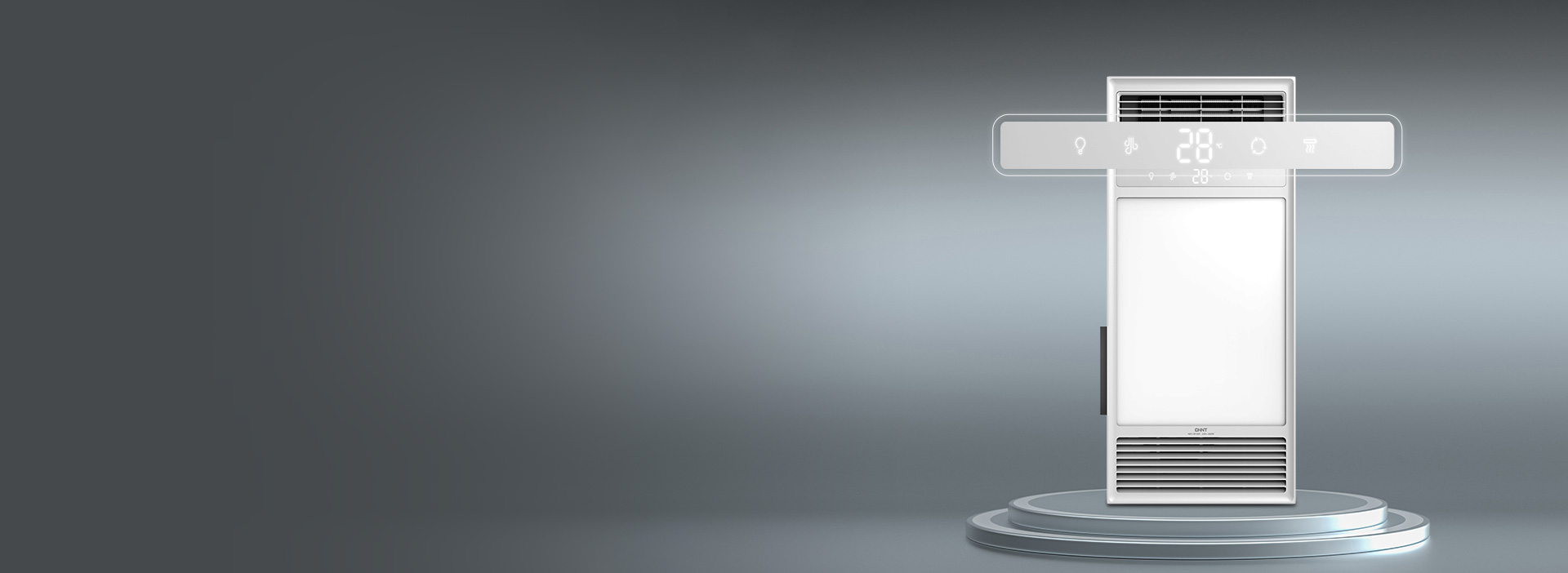 状态一目了然 面板自带高清数显，实时温...